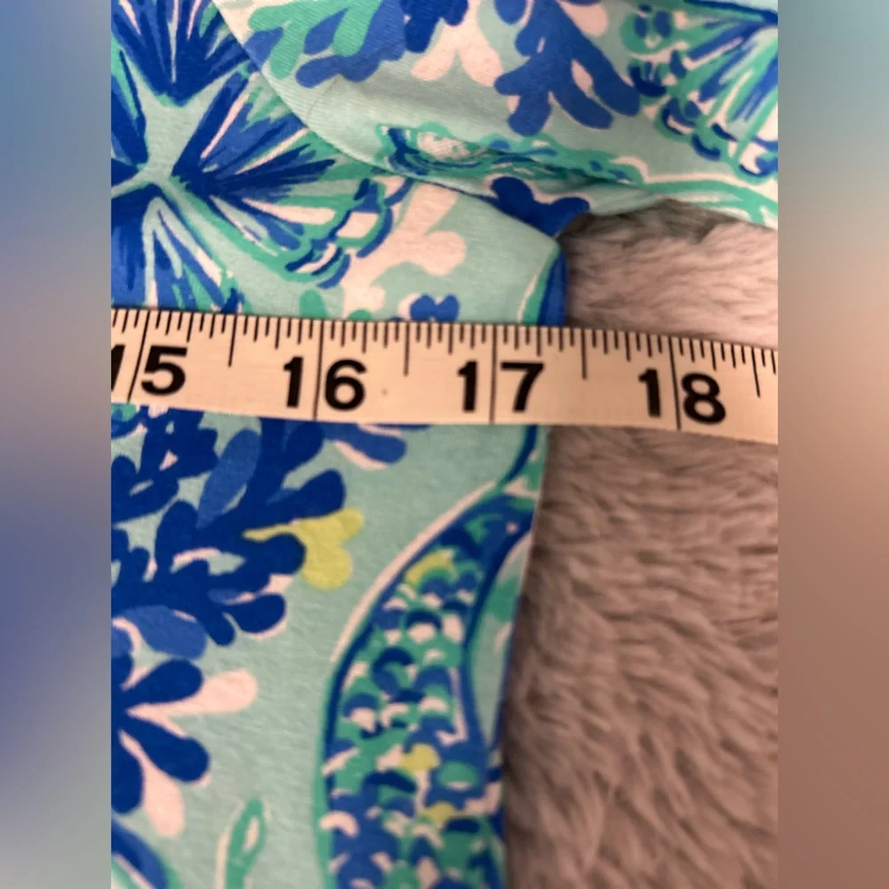 Lilly Pulitzer Blue and Green Floral Top - Picture 3 of 7